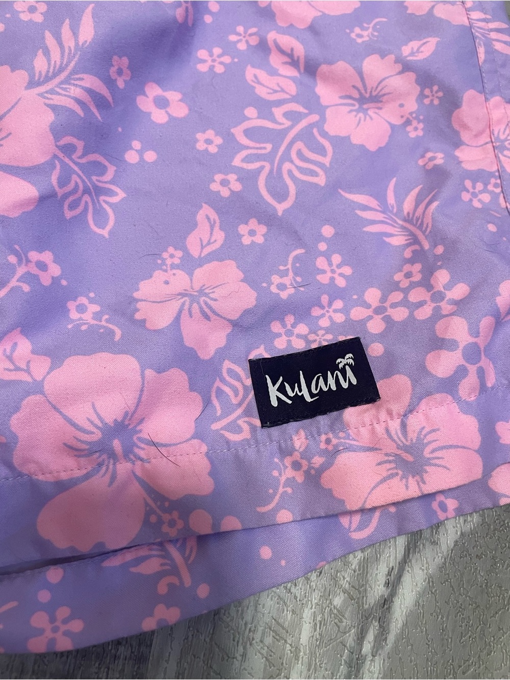 Kulani Kinis Lilac and Pink Floral Swim Shorts and Top - Picture 2 of 5